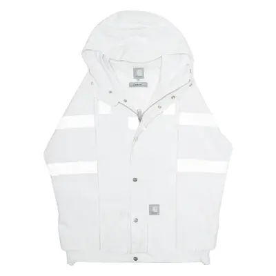 CARHARTT Mens Coach Jacket White Hooded L