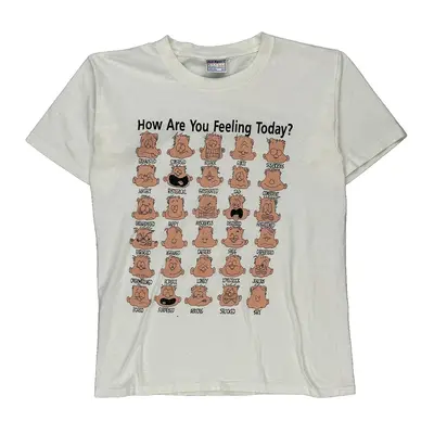 Single Stitch All Sport Events Graphic T-Shirt - Medium White Cotton