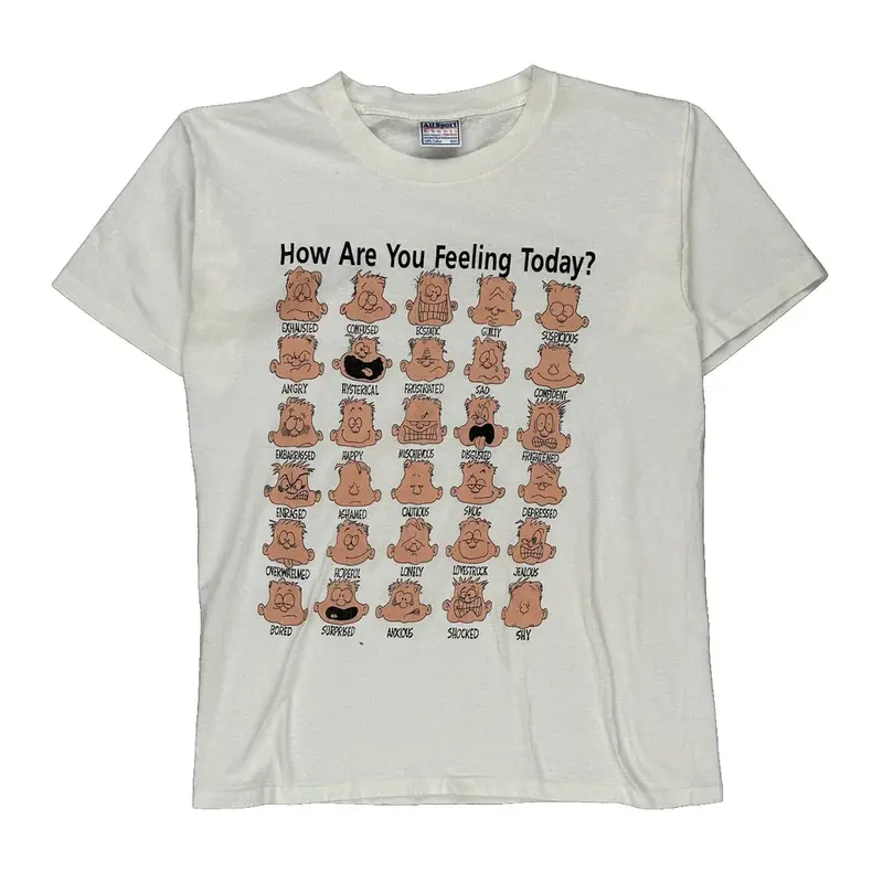 Single Stitch All Sport Events Graphic T-Shirt - Medium White Cotton