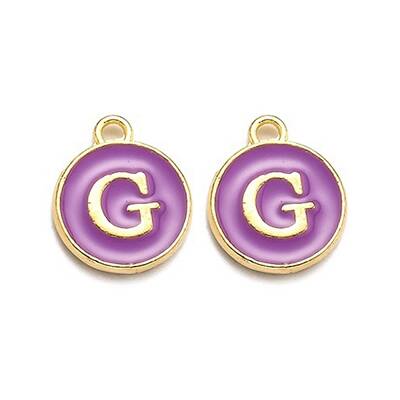 Golden Plated Alloy Enamel Charms