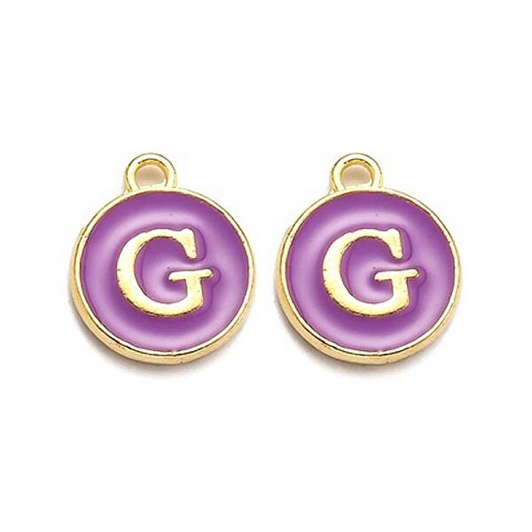 Golden Plated Alloy Enamel Charms