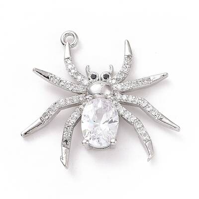 Eco-friendly Brass Micro Pave Cubic Zirconia Pendants
