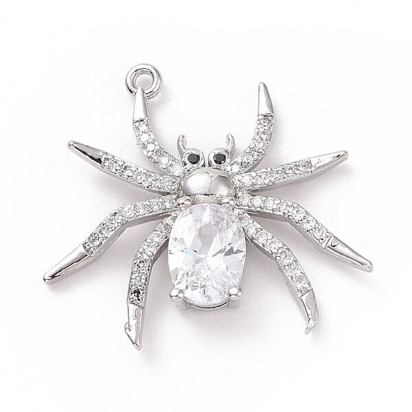 Eco-friendly Brass Micro Pave Cubic Zirconia Pendants