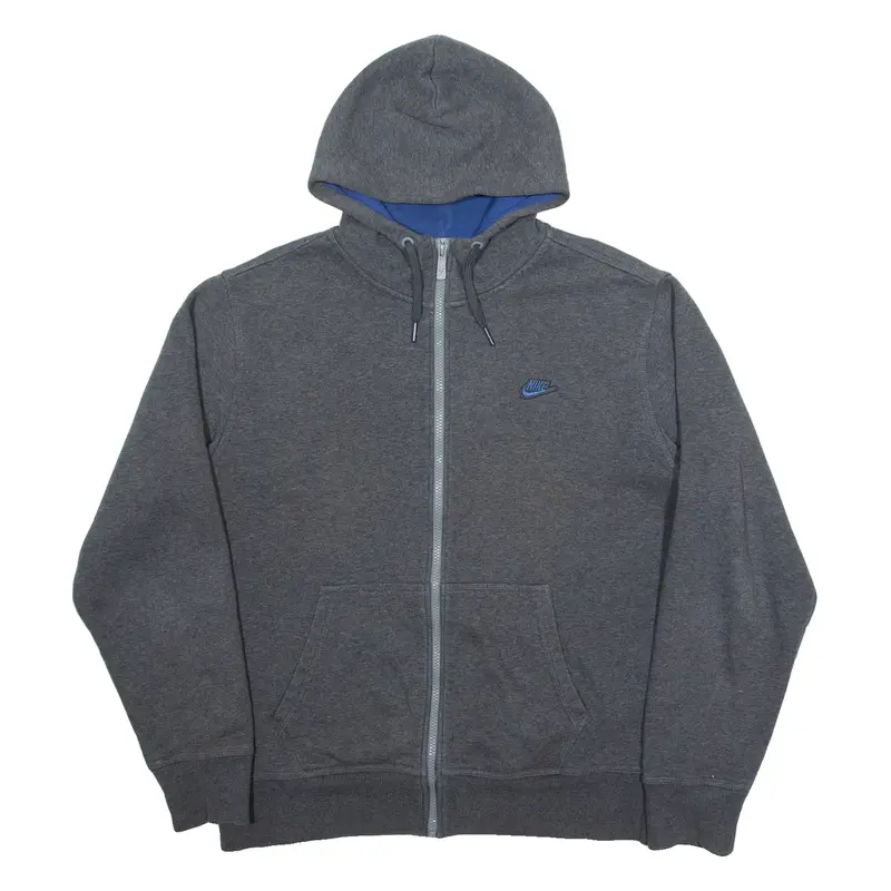 NIKE Mens Grey Hoodie Full Zip L