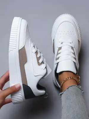 2024 Summer Women's Lace Up Low Top Sneakers, 2024 Casual Sports Shoes, All-match Trendy Skate Shoes for Men for Daily Wear, ...
