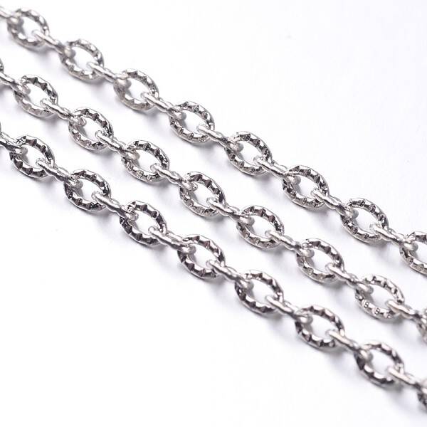 Nickel Free Iron Textured Cable Chains