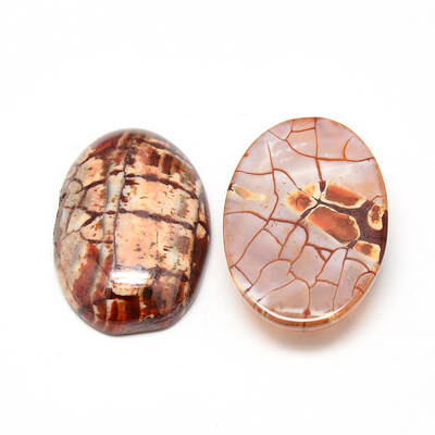 Dyed Natural Fire Agate Cabochons