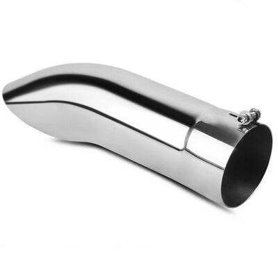 YITAMOTOR® 4 Inlet 4 Outlet 15 Long Stainless Steel Exhaust Tip Turn Down