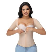 Curveshe Back Support with Sleeves Hook Eyes Control Shapewear Vest