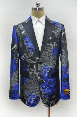 Fashion-10#  Royal Blue - Mens Wholesale Blazers