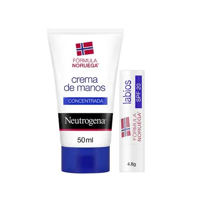 Crema mani profumata Neutrogena 50 ml + protezione labbra SPF 20 4,8 g