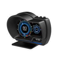 Car OBD2+GPS Head Up Digital Display Gauge Speedometer, KM/H MPH with OBD Multifunctional LCD Ambient Light Multi-Function Di...