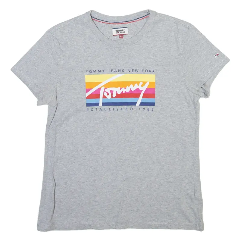 TOMMY JEANS Womens T-Shirt Grey XS