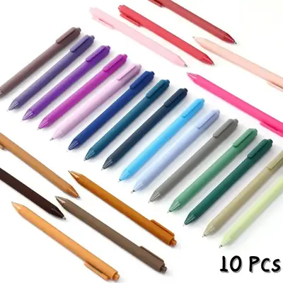 10 PCS Retractable Ballpoint Pens 1.0 mm Black Ink Cute Morandi Color Fancy Gift for Teacher Student Employee Office School H...