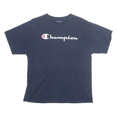 CHAMPION Mens T-Shirt Blue L