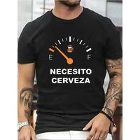 Men's Regular Fit Letter Graphic Round Neck Tee, Casual Short Sleeve Crew Neck T-shirt for Summer, Fashion Men's Top for Dail...