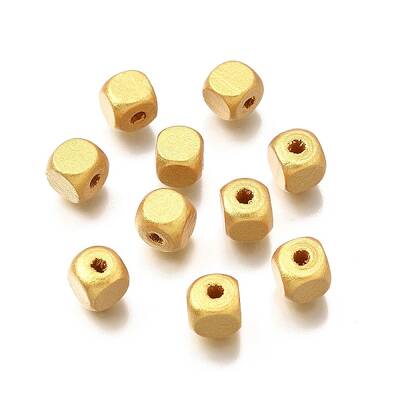 Spray Painted Wooden Beads