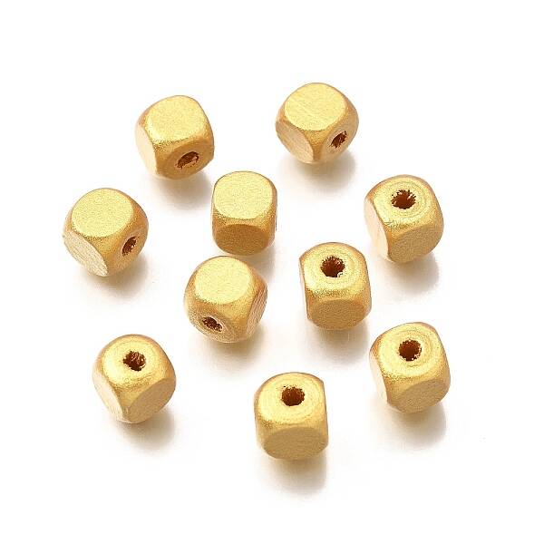 Spray Painted Wooden Beads