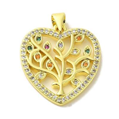 Brass Micro Pave Cubic Zirconia Pendants