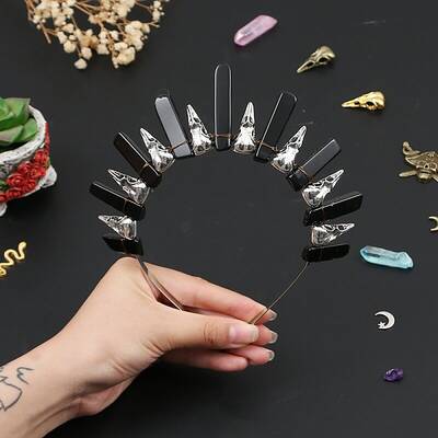 Natural Obsidian Hair Bands
