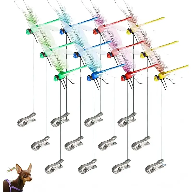 24Pcs Dragonfly Hat Clips - Summer Essential! Bug Repellent Hack, Garden Decor, Cute Patio Ornament, Camping Gear, Fun Hair A...