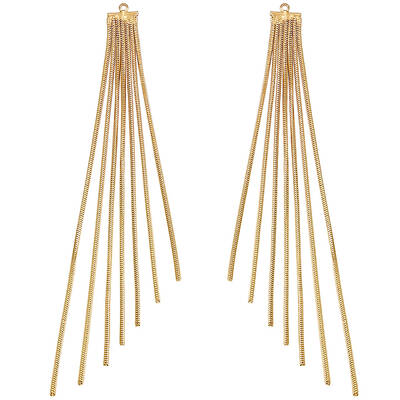 10Pcs Brass Chain Tassel Big Pendants
