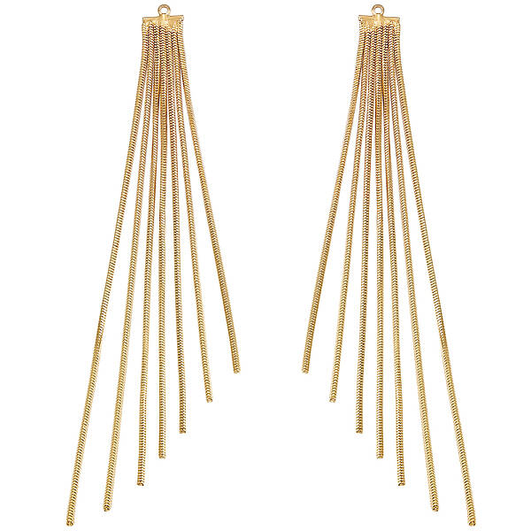 10Pcs Brass Chain Tassel Big Pendants