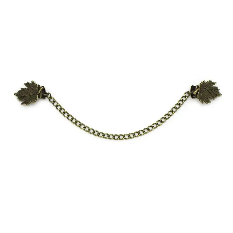 Tassel Chain Decor Collar Clip, 1 Count Retro Sweater Collar Clip, High-end Banquet Shirt Collar Chain, Sewing Accessories