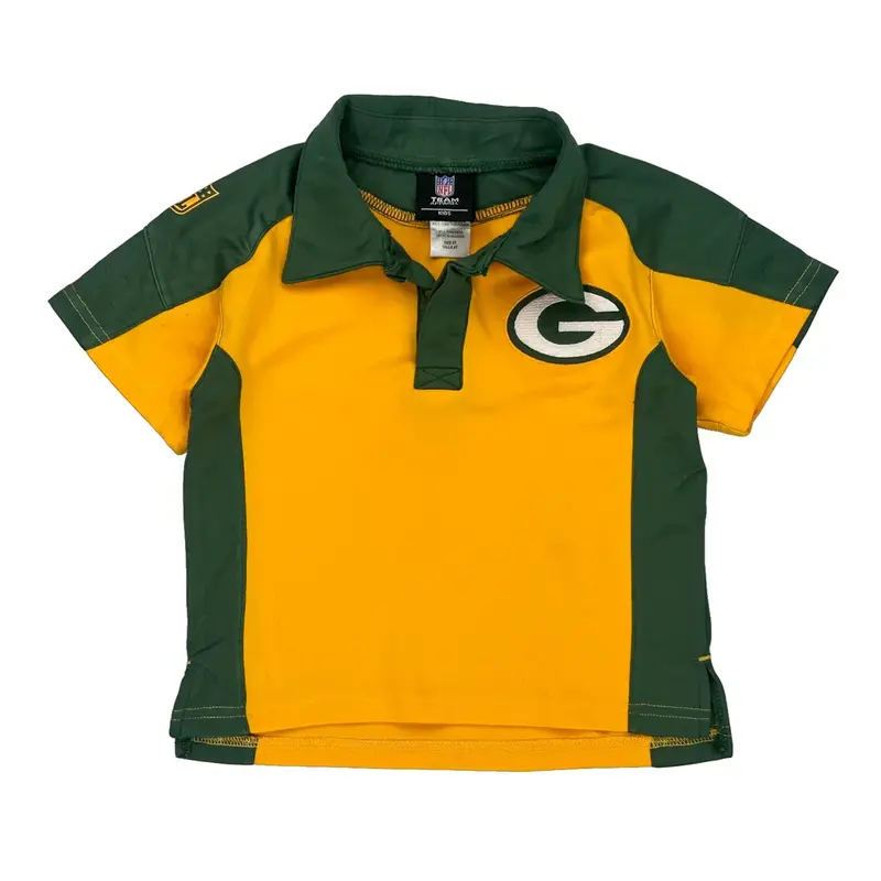 Age 4 Green Bay Packers N.F.L. Team Apparel Football Polo Shirt - 2XS Green Polyester