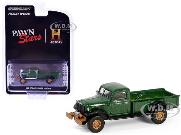 1947 Dodge Power Wagon Pickup Truck Green Metallic and Black \
