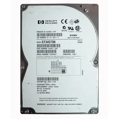 9J4001-030 Seagate 4GB 7200RPM Ultra SCSI 3.5-Inch 512KB Cache Hard Drive