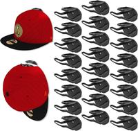 24 Pack Adhesive Hat Hooks for Wall, Strong Hat Rack for Baseball Caps Organizer Hangable, Hold Hanger for Wall, Door, Closet...
