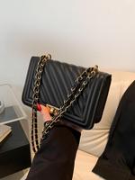 Women's Solid Color Shoulder Bag, Quilted Bag, Fashionable Pu Leather Crossbody Bag for Work & Daily Used, Casual Trendy Comm...