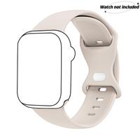 Adjustable Waterproof Silicone Watch Band (Band Only), Soft Comfortable Wristband for Apple Watch, Smart Watch Accessories