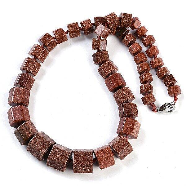 Synthetic Goldstone Necklaces