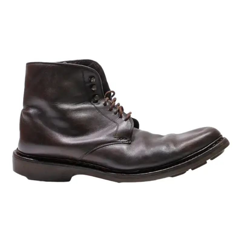 HESCHUNG Lace-Up Boots Brown Leather Mens UK 9