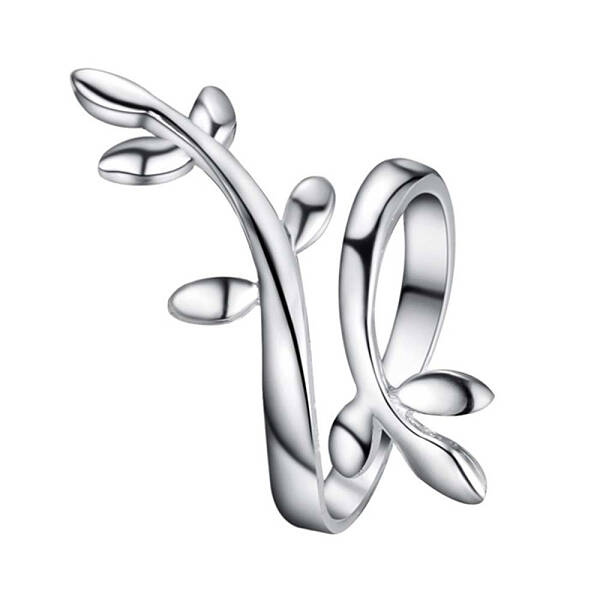Partysu Platinum Plated Brass Olive Cuff Metal Rings