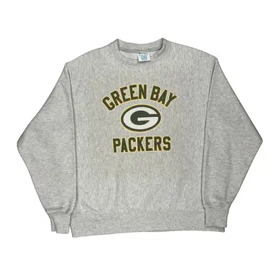 Reverse Weave Green Bay Packers Champion Nfl Sweatshirt - XL Grey Cotton Blend