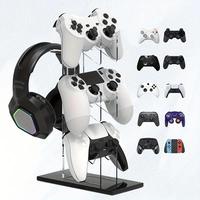 3-layer Game Controller Stand & Headphone Stand, Storage Stand for PS5 S4 Controller, Controller Holder Headset Stand Gaming ...