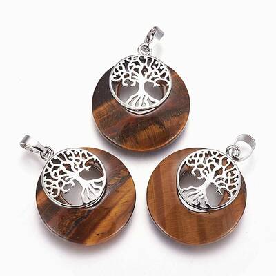 Natural Tiger Eye Pendants