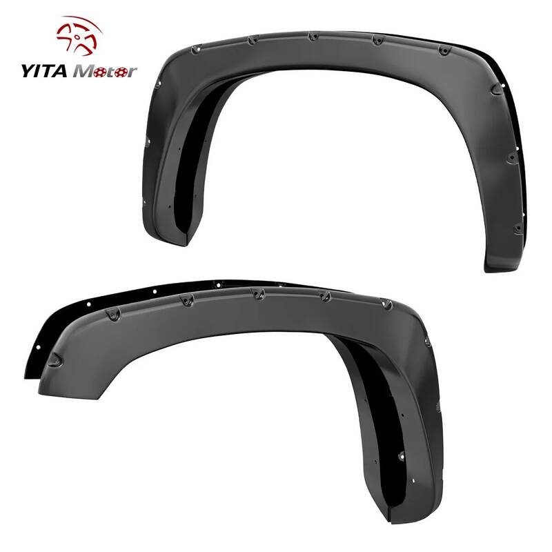 YITAMOTOR® Fender Flares Kit Compatible for 1999-2006 Chevy Silverado GMC Sierra (Incl. 2007 Classic Models), Textured Matte...