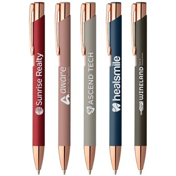 100 Promotional Crosby Softy Rose Gold - Laser - Soft Touch