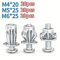 Springtok 60pcs Petal Shaped Expanded Metal Rivet Lock Nut Set, Including M4/20, M5/20, M6/20 Socket Set, Heavy Duty Industri...