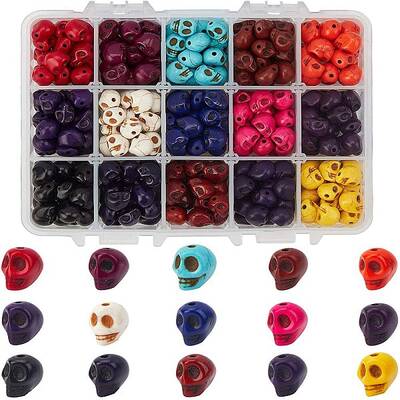 AHANDMAKER 8mm Skull Beads