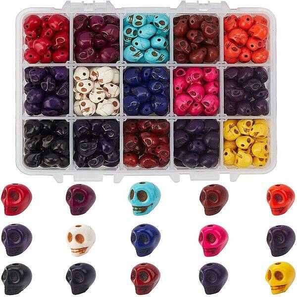 AHANDMAKER 8mm Skull Beads