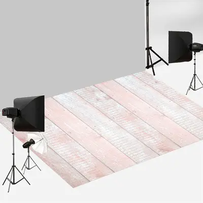 Pink Color Wooden Floor Backdrop For Photoshoot