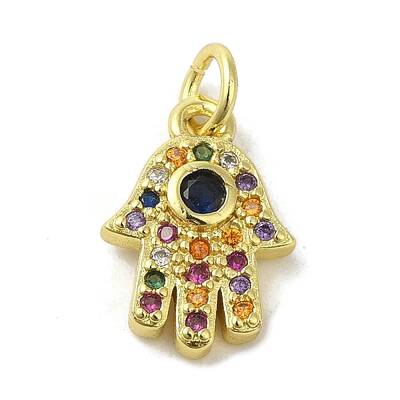 Brass Micro Pave Cubic Zirconia Charms