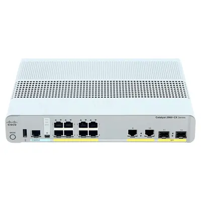 WS-C2960CX-8TC-L-A1 Cisco Catalyst 3560-CX Series 2960CX-8TC 8 x RJ-45 Ports 10/100/1000Base-T + 2 x 1G Uplinks Ports + 2 x S...