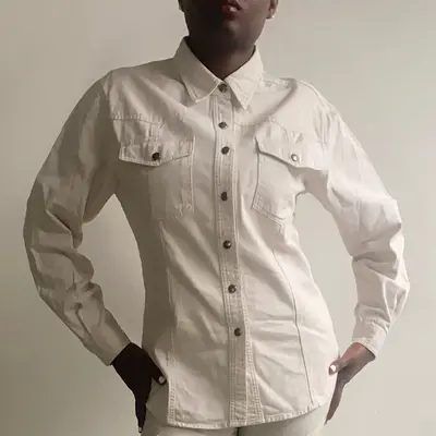Harley Davidson Shirt - Large Cream Cotton