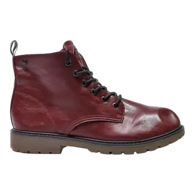 BENCH Lace-Up Boots Maroon Leather Womens UK 8